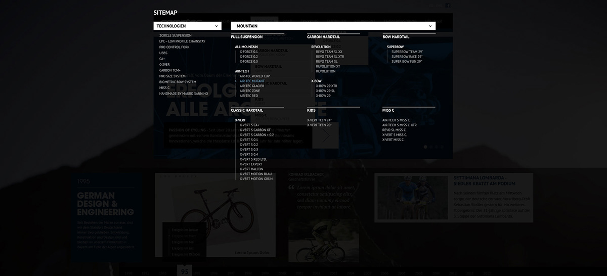 clean Webdesign Bike Ecommerce online UI UI/UX