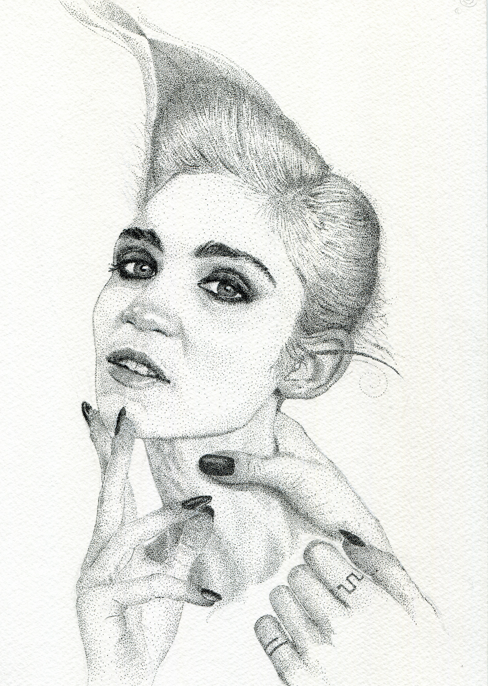 grimes claire boucher claire Boucher stippling ink inkdrawing pen pendrawing