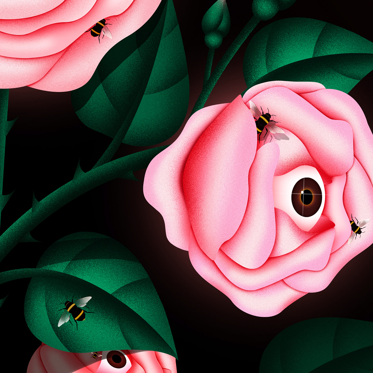 ILLUSTRATION  Digital Art  artwork digital illustration Adobe Photoshop adobe illustrator Character design  painting   floral Flowers