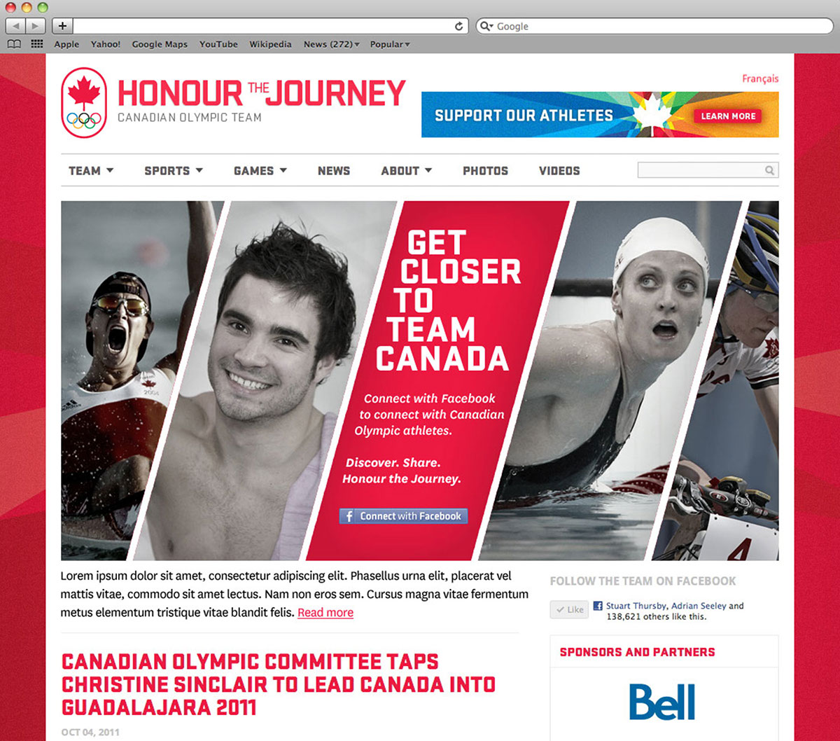 Canadian olympic committee Canada Olympics COC London Games campaign digital print give your everything