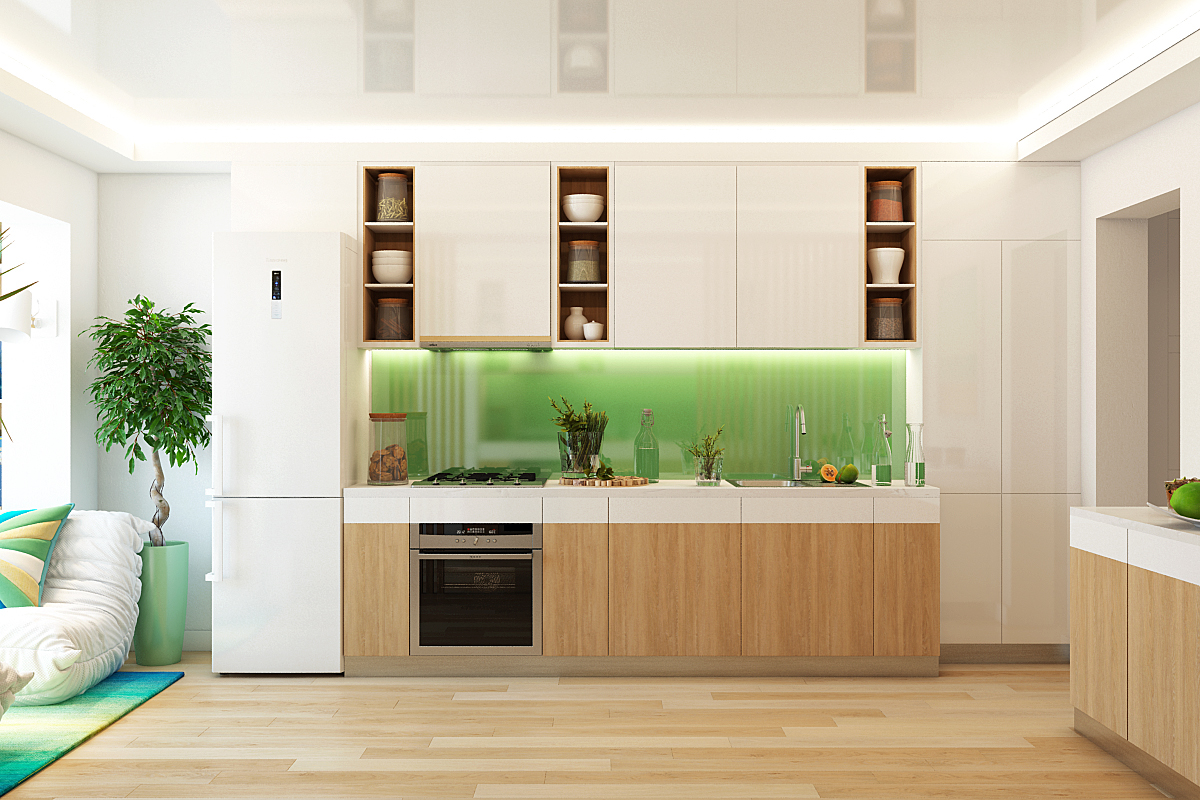 apartment design interior wood eco style