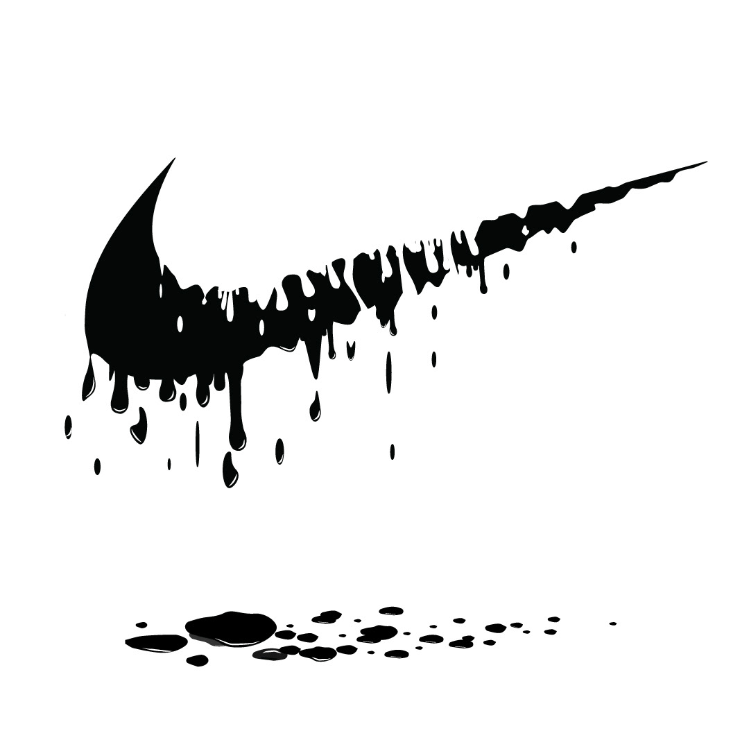 nike sign dripping