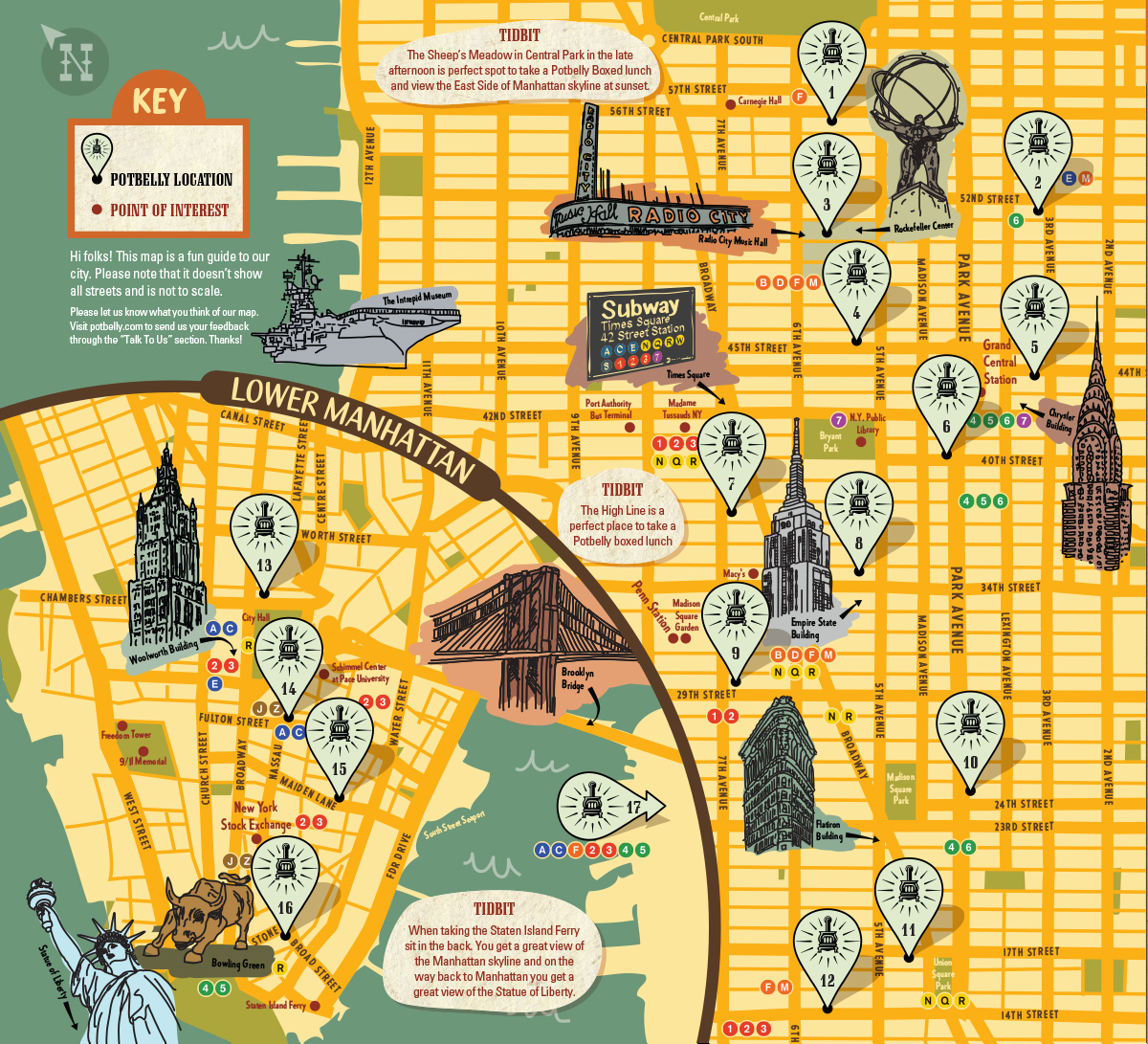 map infographics brochure chicago New York