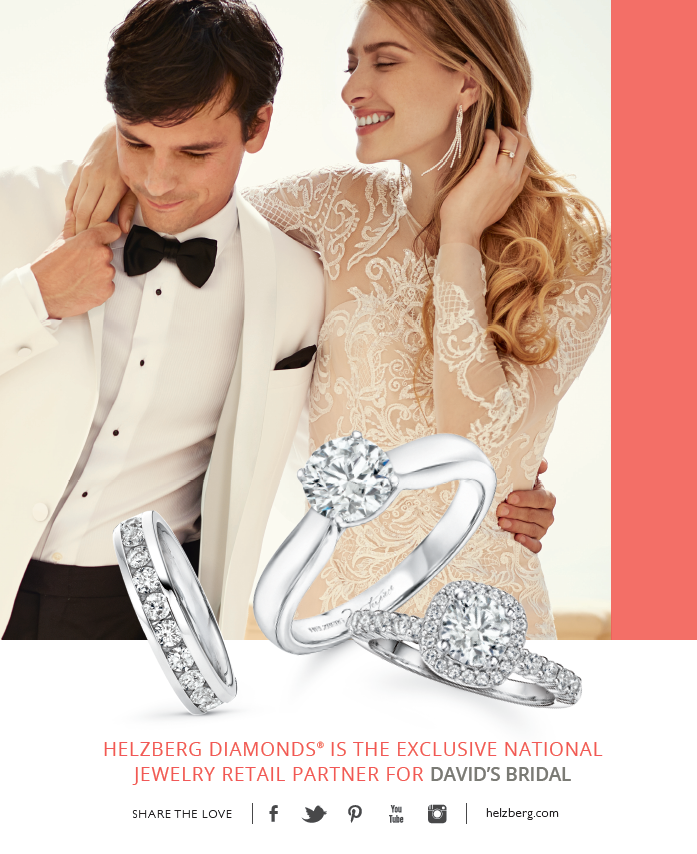 Helzberg diamond  davids bridal wedding engagement ring jewelery print campaign