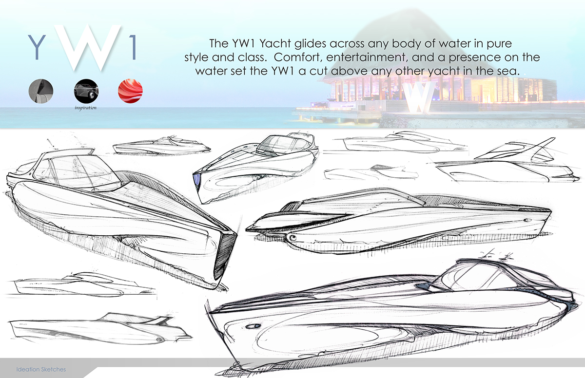 Adobe Portfolio yacht industrial design  product design  boat design super yacht Automotive design