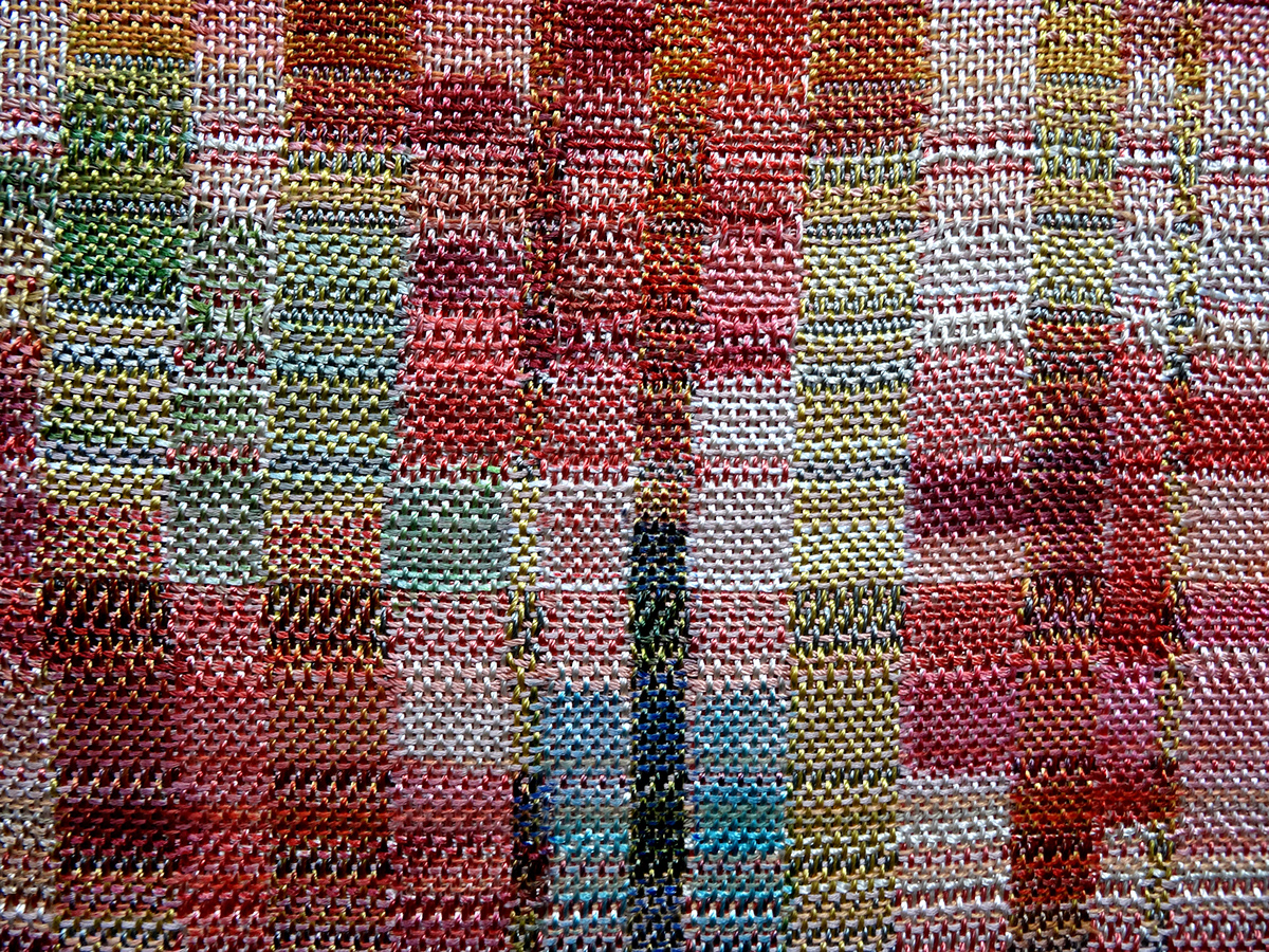 Textiles weaving poppy