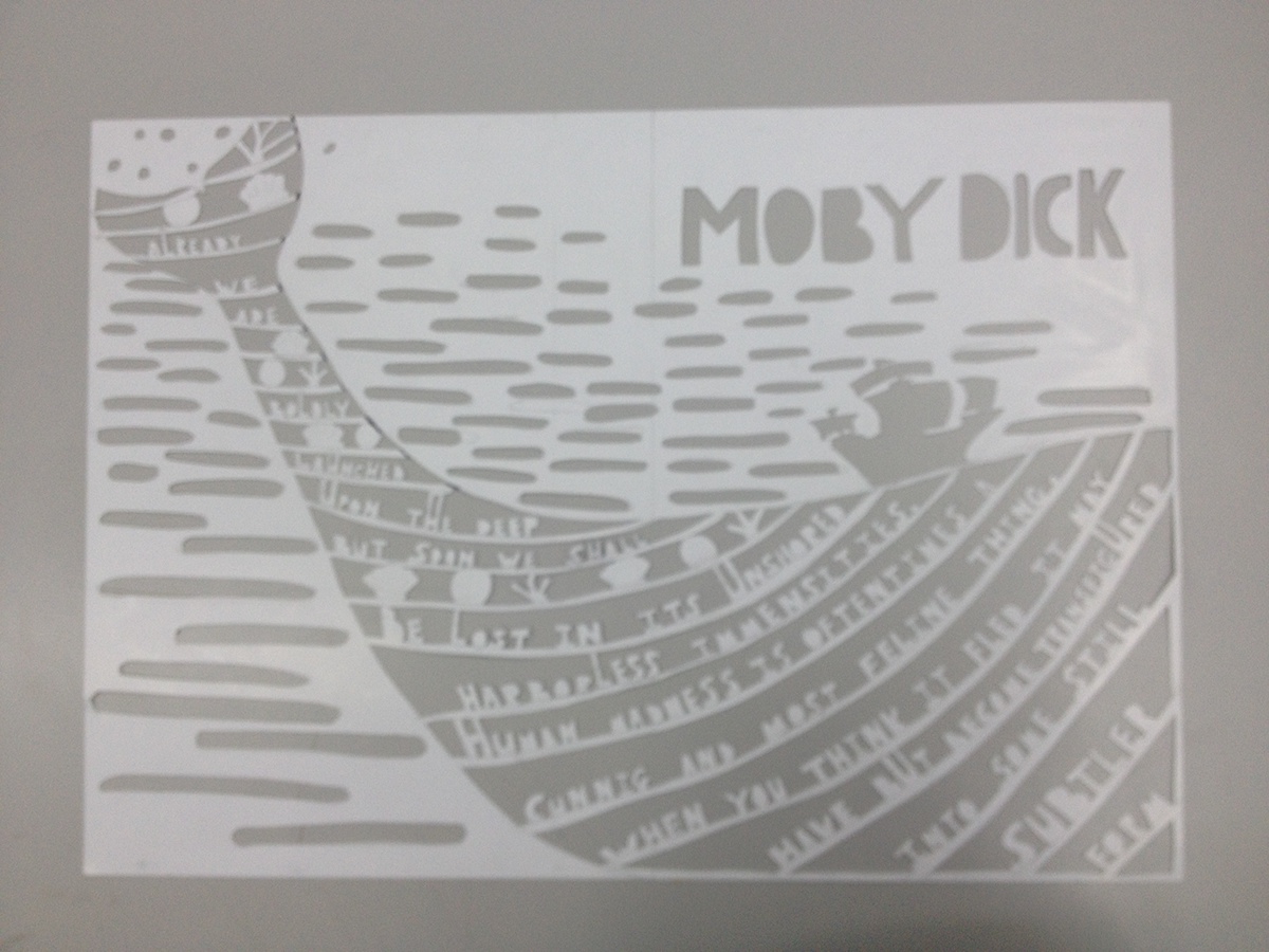 book editorial editorial Image making rob ryan craft Moby Dick design