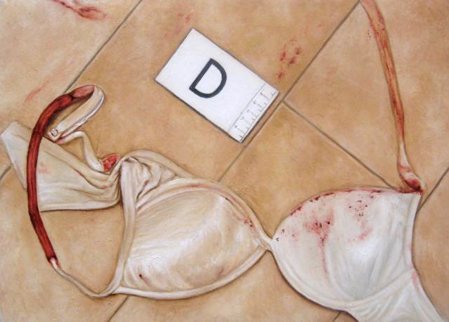 death blood murder paint Paintings oil Board wood still-life Realism