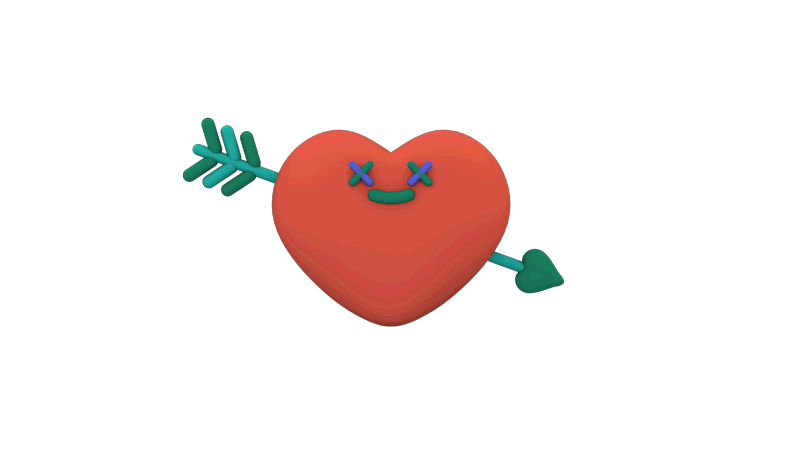 valentine cinema4d heart arrow animation  chocolate jelly Candy motion graphics  Love