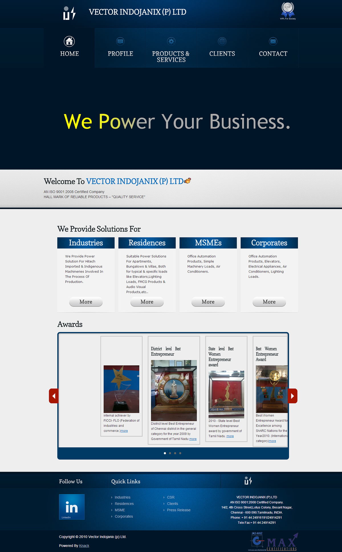 Website vector power electrical
