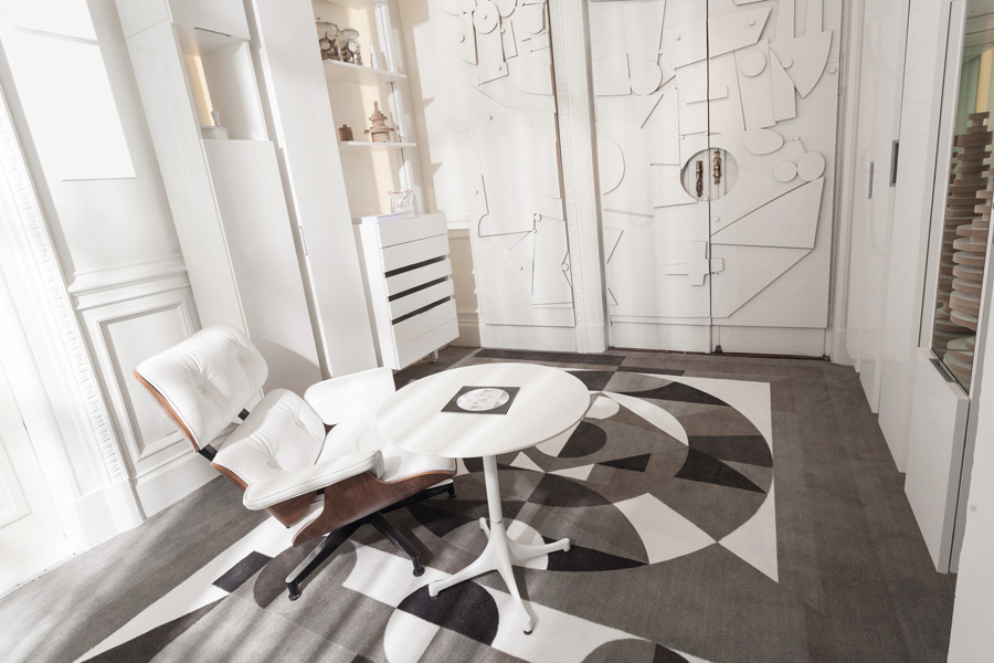 Interior design architecture art carpetdesign WOODCOLLAGE wood installation