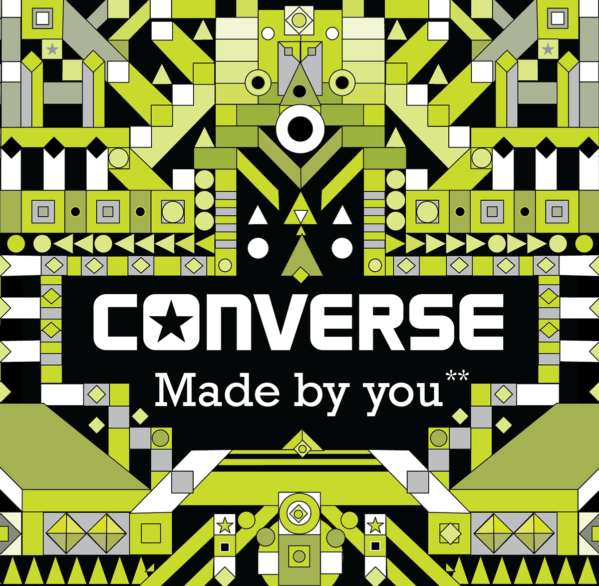 chuck2 converse poster yellow black shoes pub symétrique geometric abstrac allstar2 Chuck Taylor