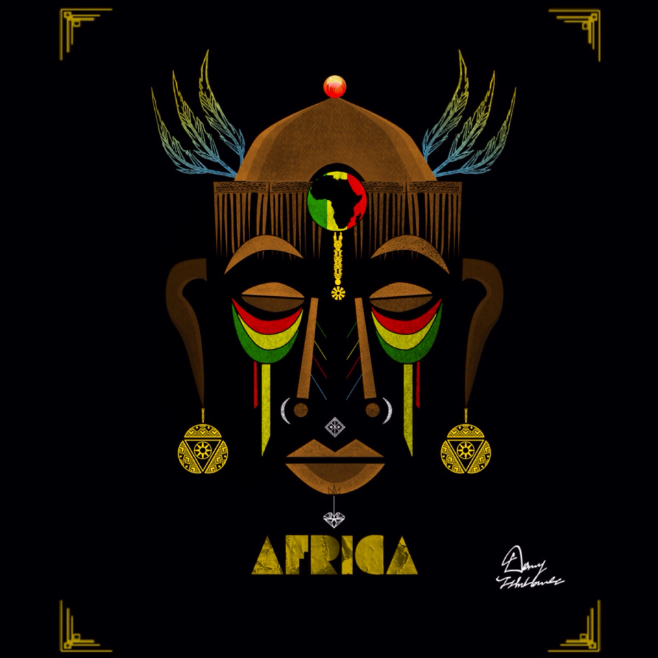 africa mask art african chief illustrations