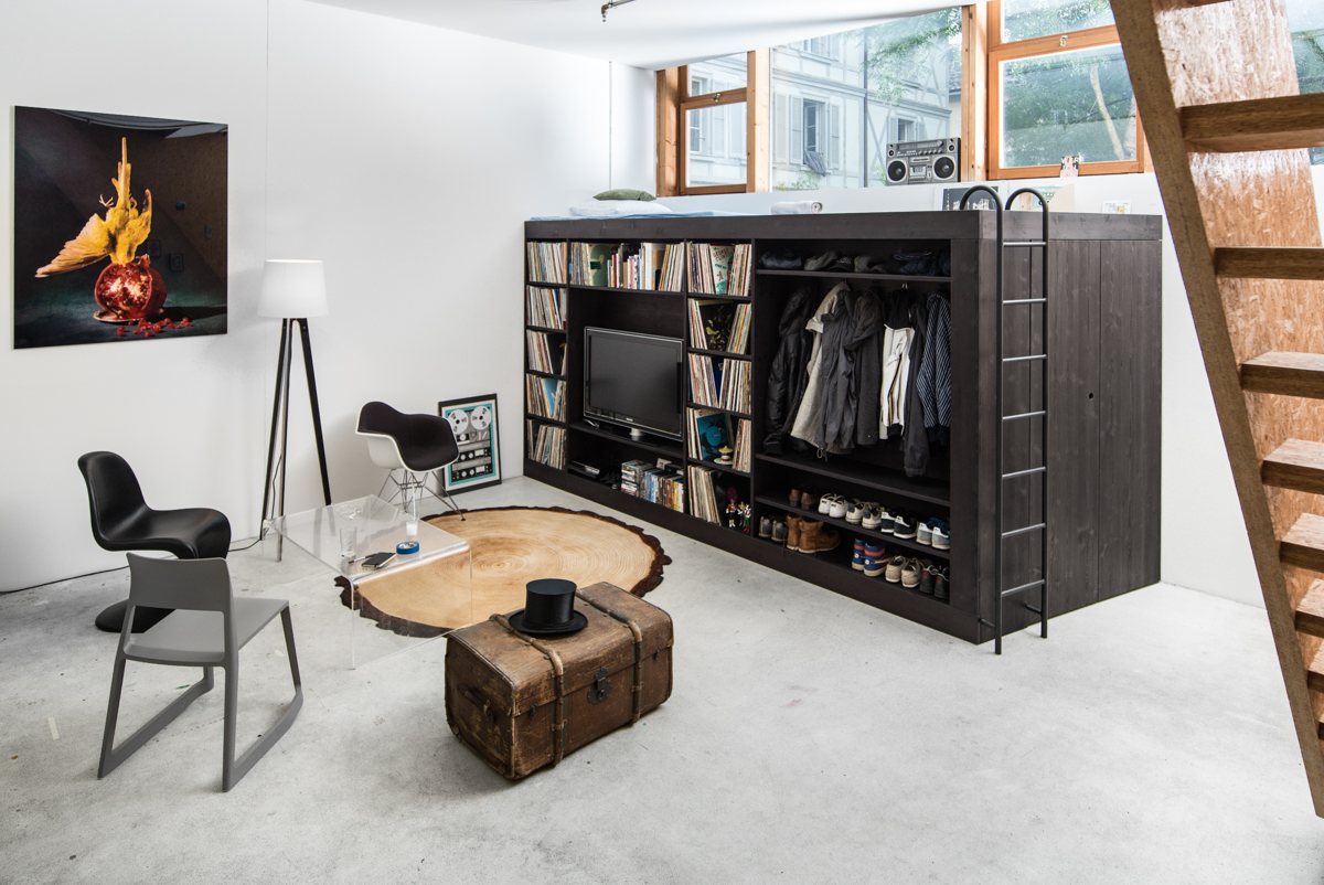 cube  Black livingroom appartement atelier design sketch furniture Interior Till könneker Till Könneker illDesigns wood swiss