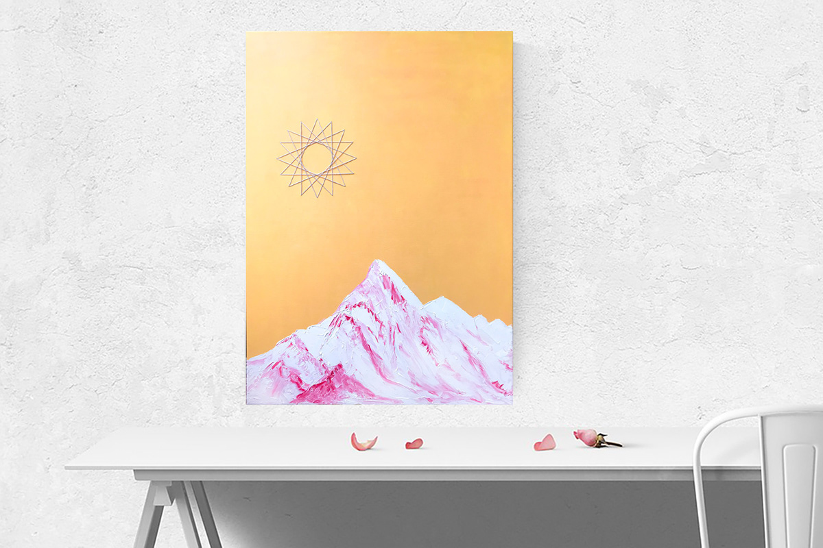 modern art painting on canvas pallet knife art original artworrk Oil Painting Original Art original painting handmade artwork mountain mountain painting