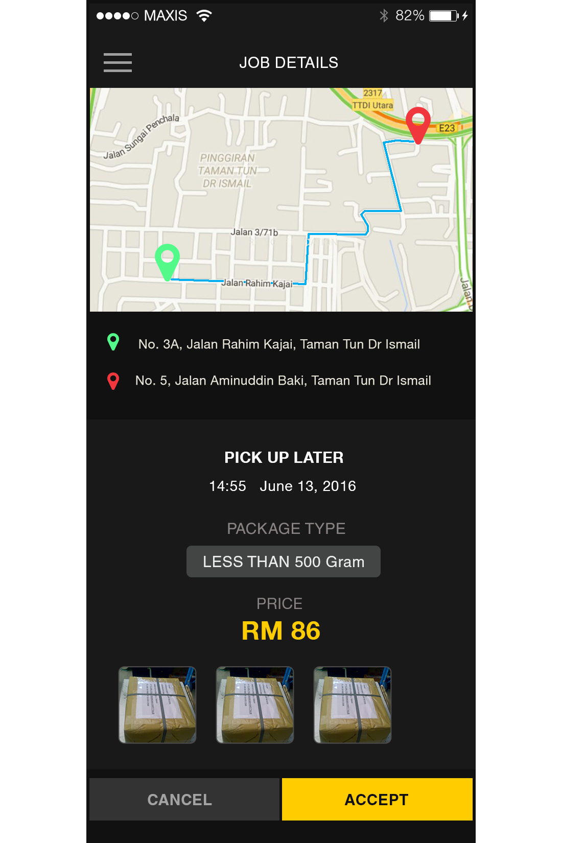 ios mobile app uber delivery UI/UX