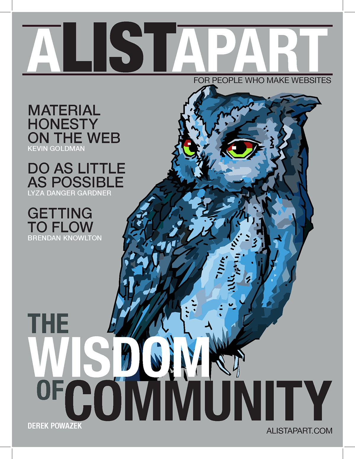 wisdom of community owl material honesty alistapart.com umsl editorial magazine student Nick mantia