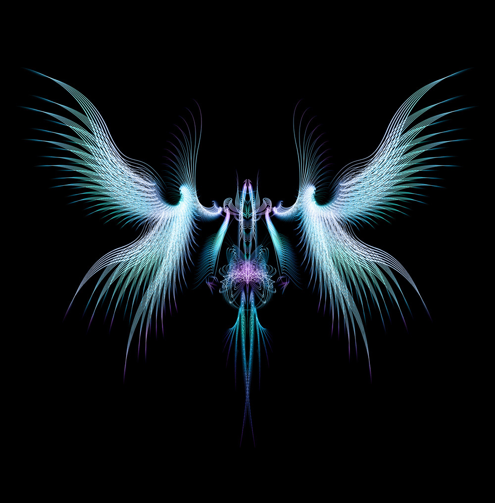 angels digital design lights mystical