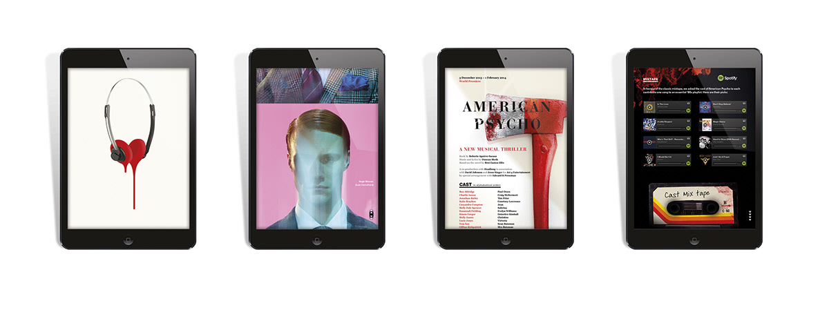 American Psycho ALMEIDA THEATRE design digital app