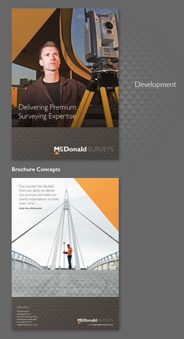 survey brochure business card letterhead western australia orange mcdonald Website wordpress UI