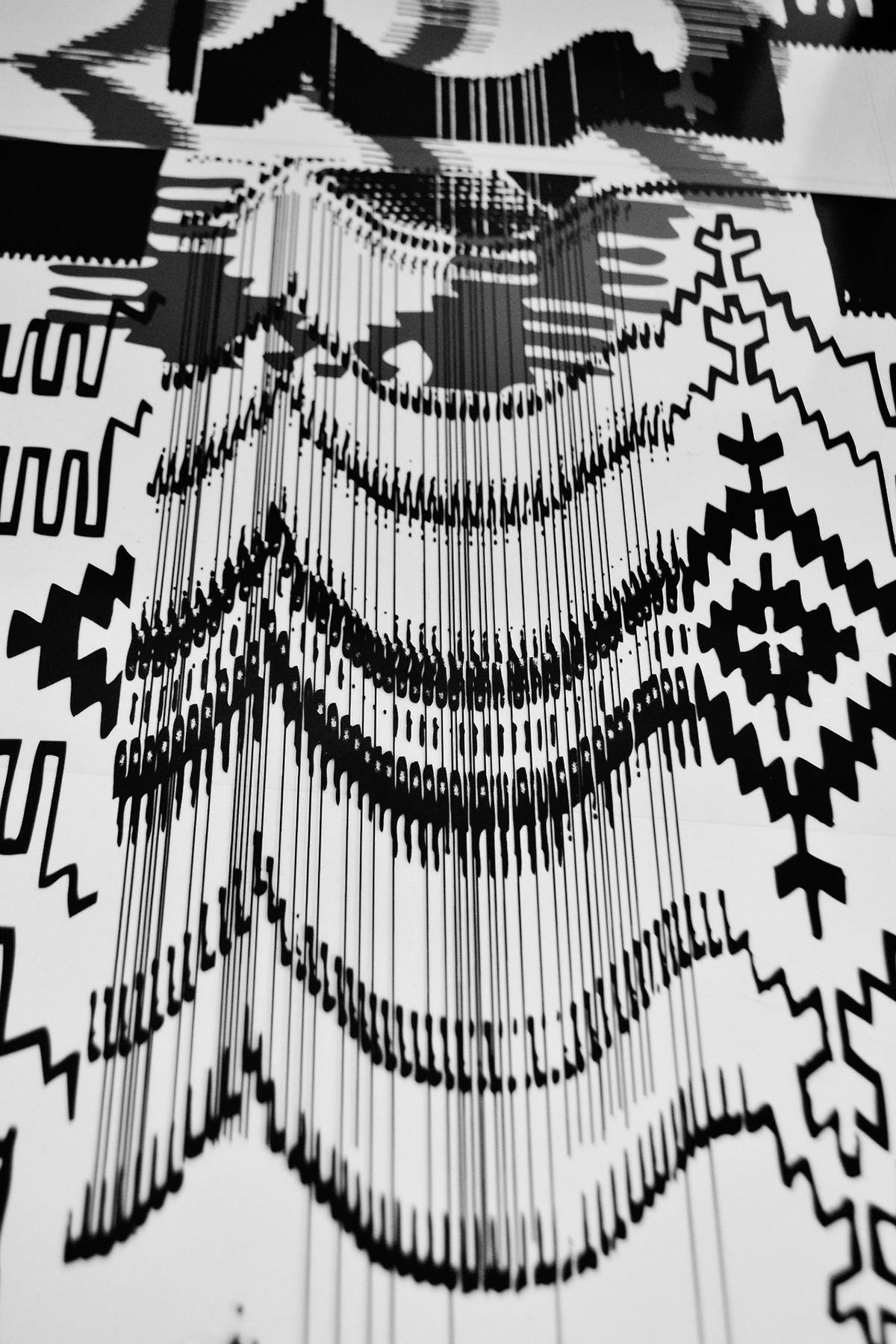 Tradicional print Screenprinting silkscreen Digital glitch east folk modern fine art