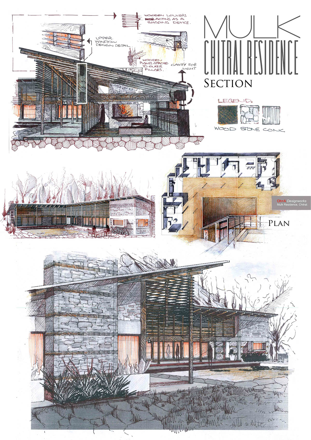 professional design ideas archi house sketching rendering