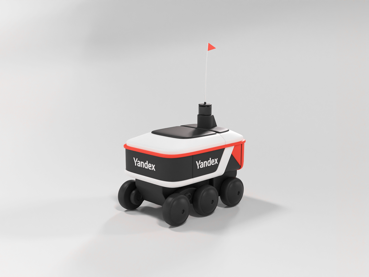 3D blender3d courier delivery Food  ILLUSTRATION  Render robot rover yandex