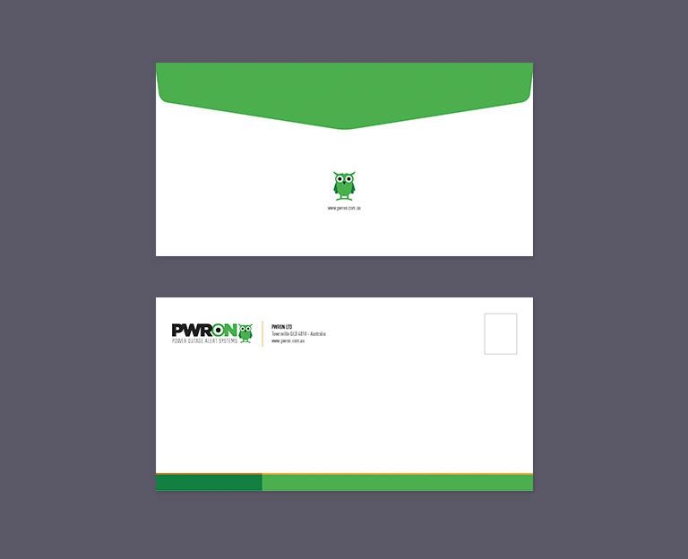 pwron Website Packaging graphic design  Stationery business card letterhead envelope townsville Australia