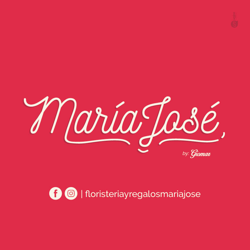 brand identity Floristería identity lettering Logotype mariajose
