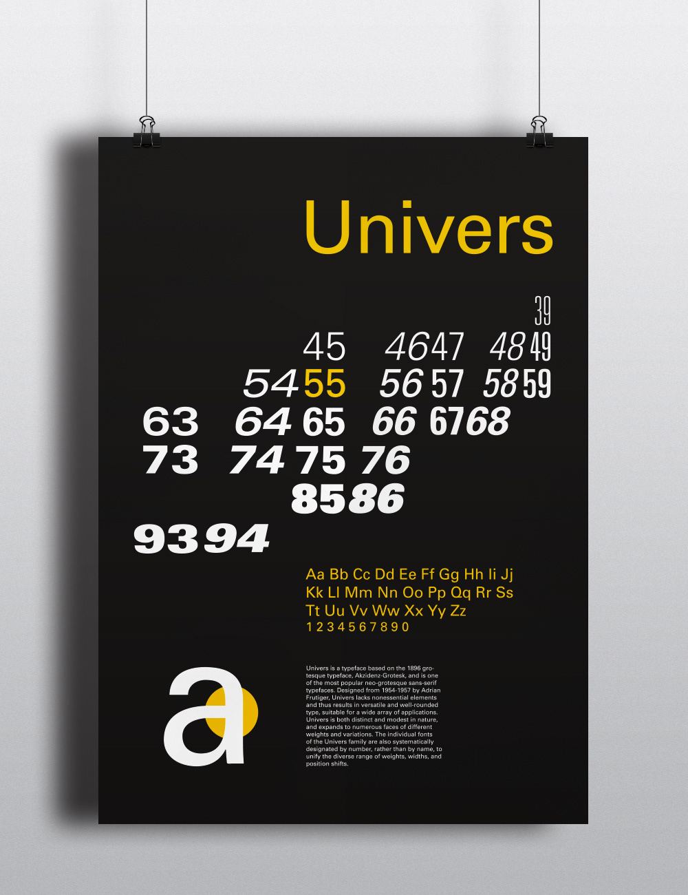 univers broadside poster type font Typeface