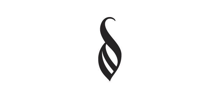 logo mark simple strong curves contrast monogram
