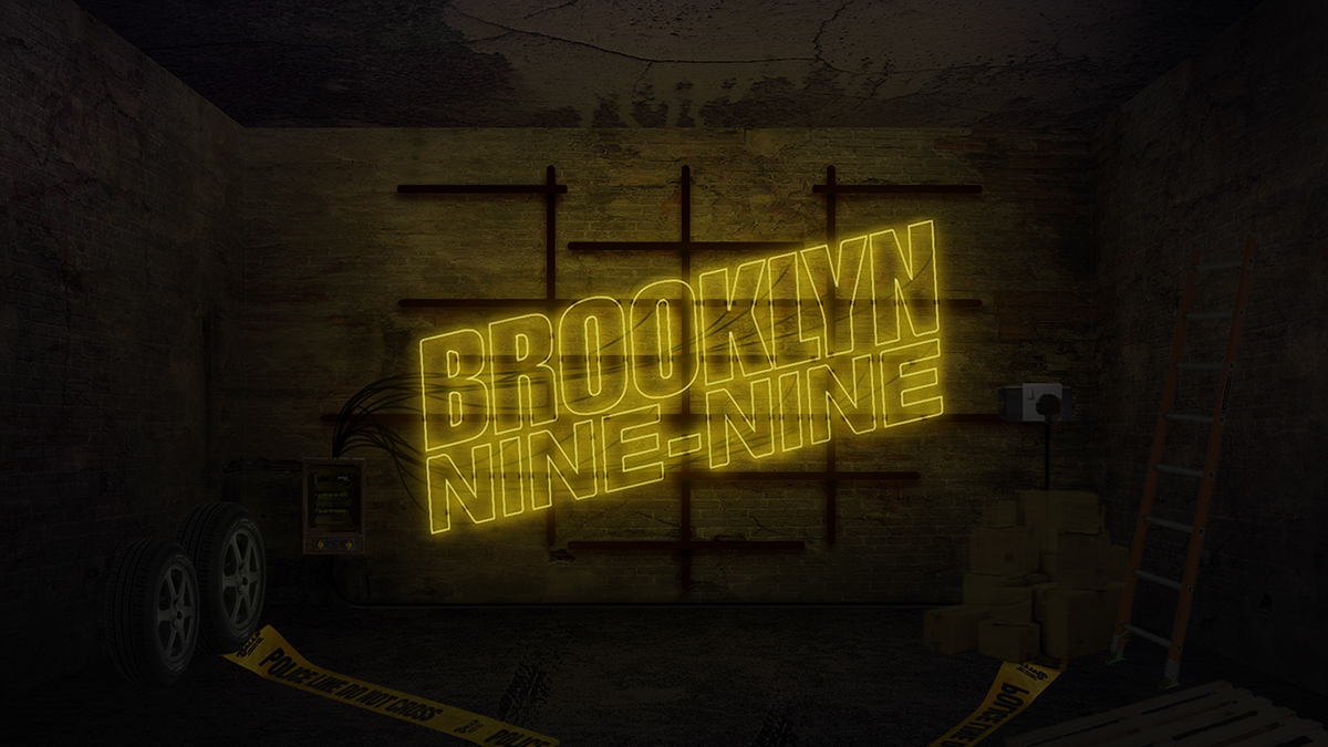Brooklyn nine neon tv Show 3D animation  c4d Maya Render
