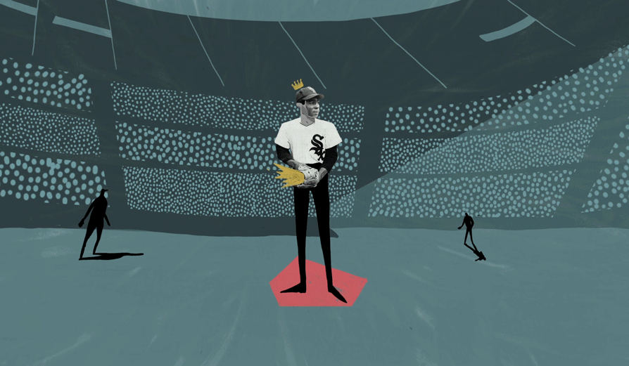 animation  baseball Character design  collage collage art digital illustration ILLUSTRATION  sports