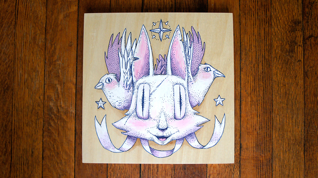 acrylic wood gold deer snake bird acrylics markers bunny Demons dark moncayo art creative