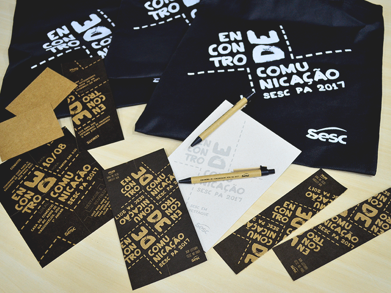 encontro de comunicação sesc Sesc no Pará Brand Design design design gráfico graphic design  identidade visual marca de evento papelaria