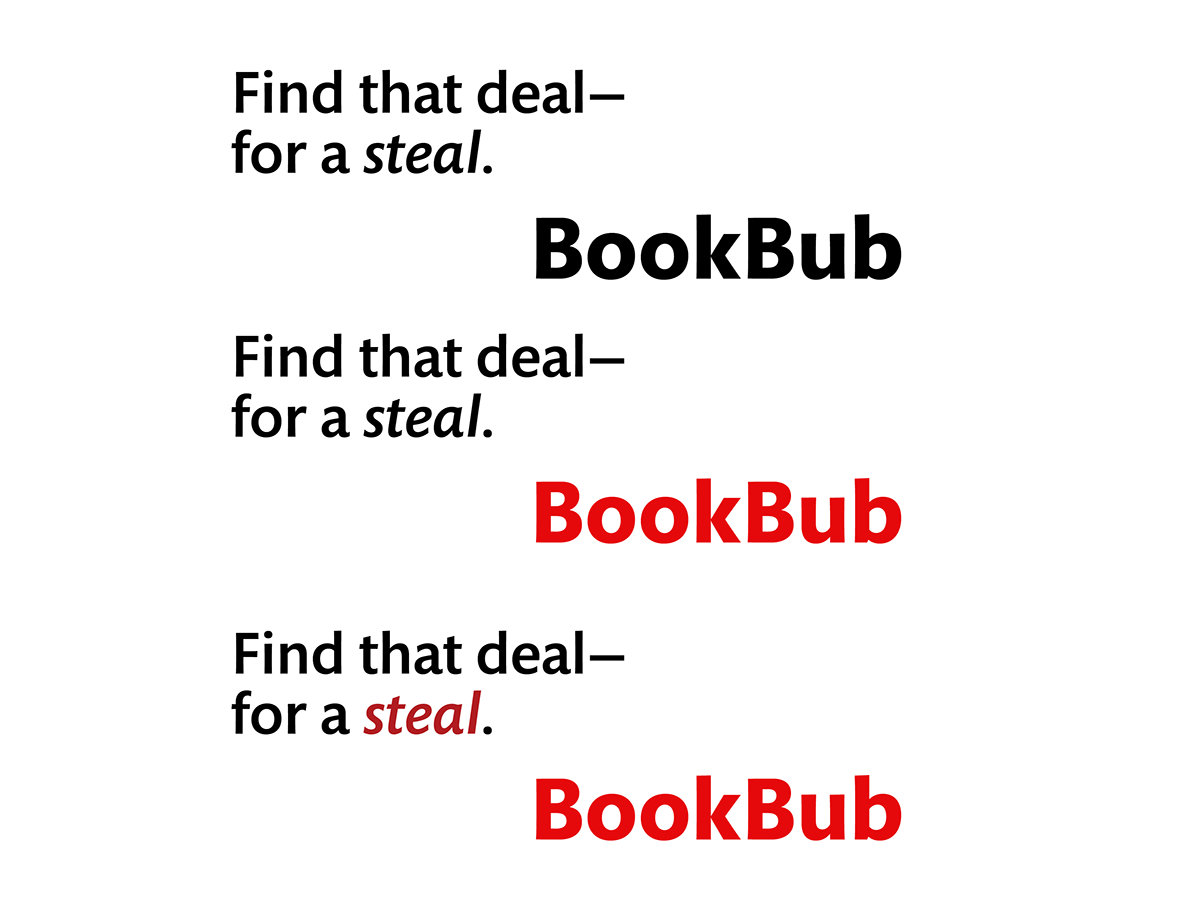 Bookbub online social media text fonts color images