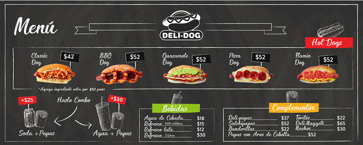 hotdog hamburguer fastfood restaurant publicity menu xbanner rollup poster tijuana