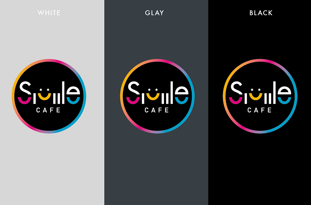 brand smile cafe Coffee package graphic design sketch logo creative