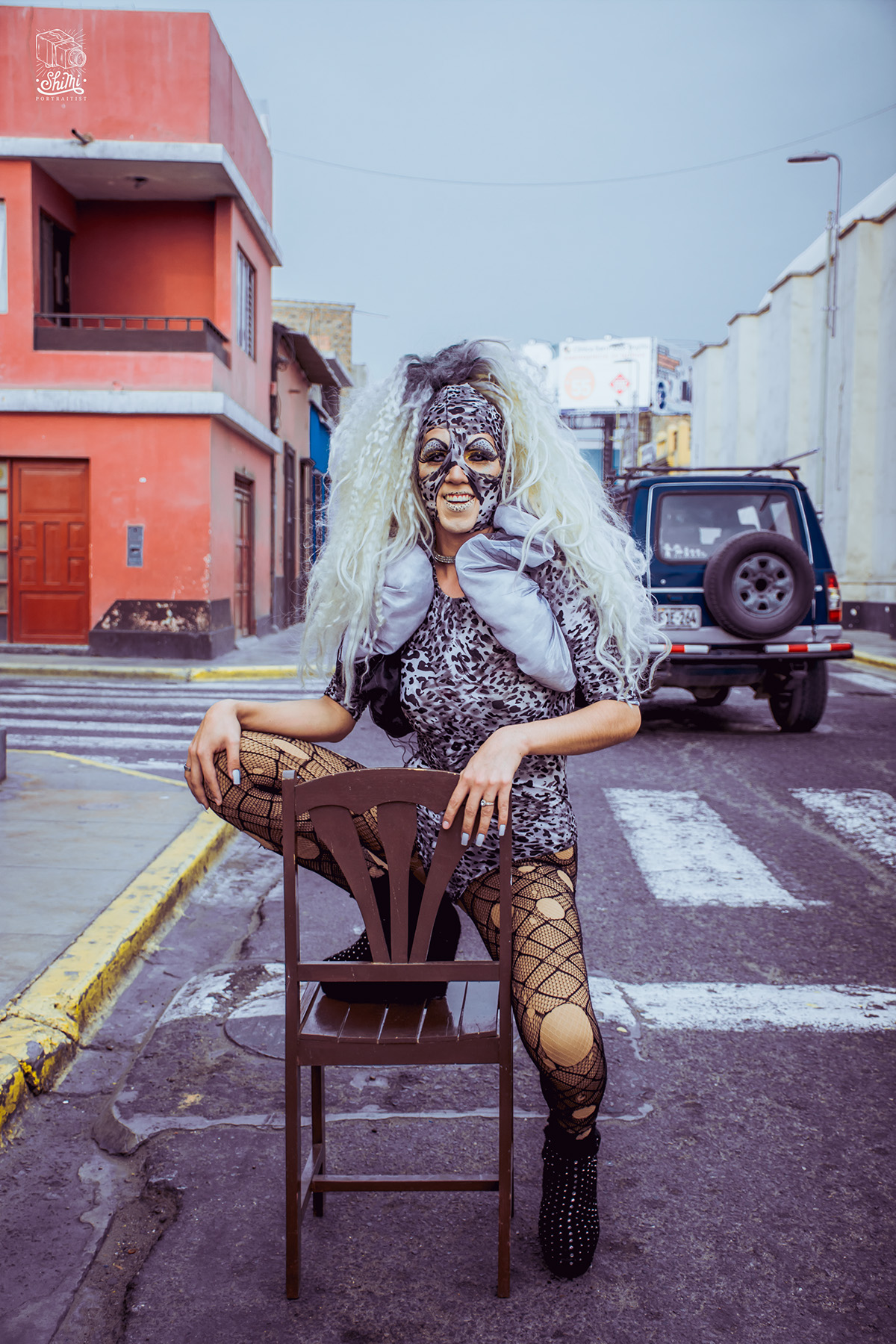 Drag queen moda gay peru Shimi portraitist portrait maquillaje Ropa disfraz retoque revelado Nikon europa