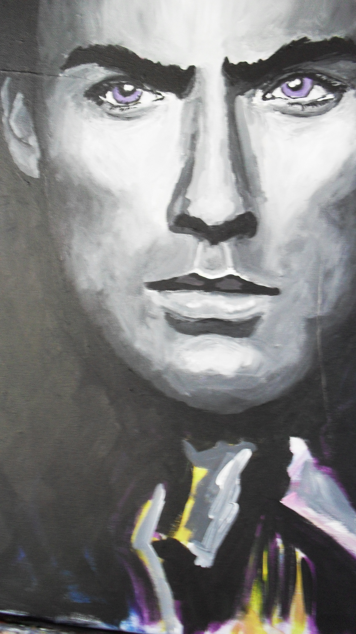acryl portrait blackwhite