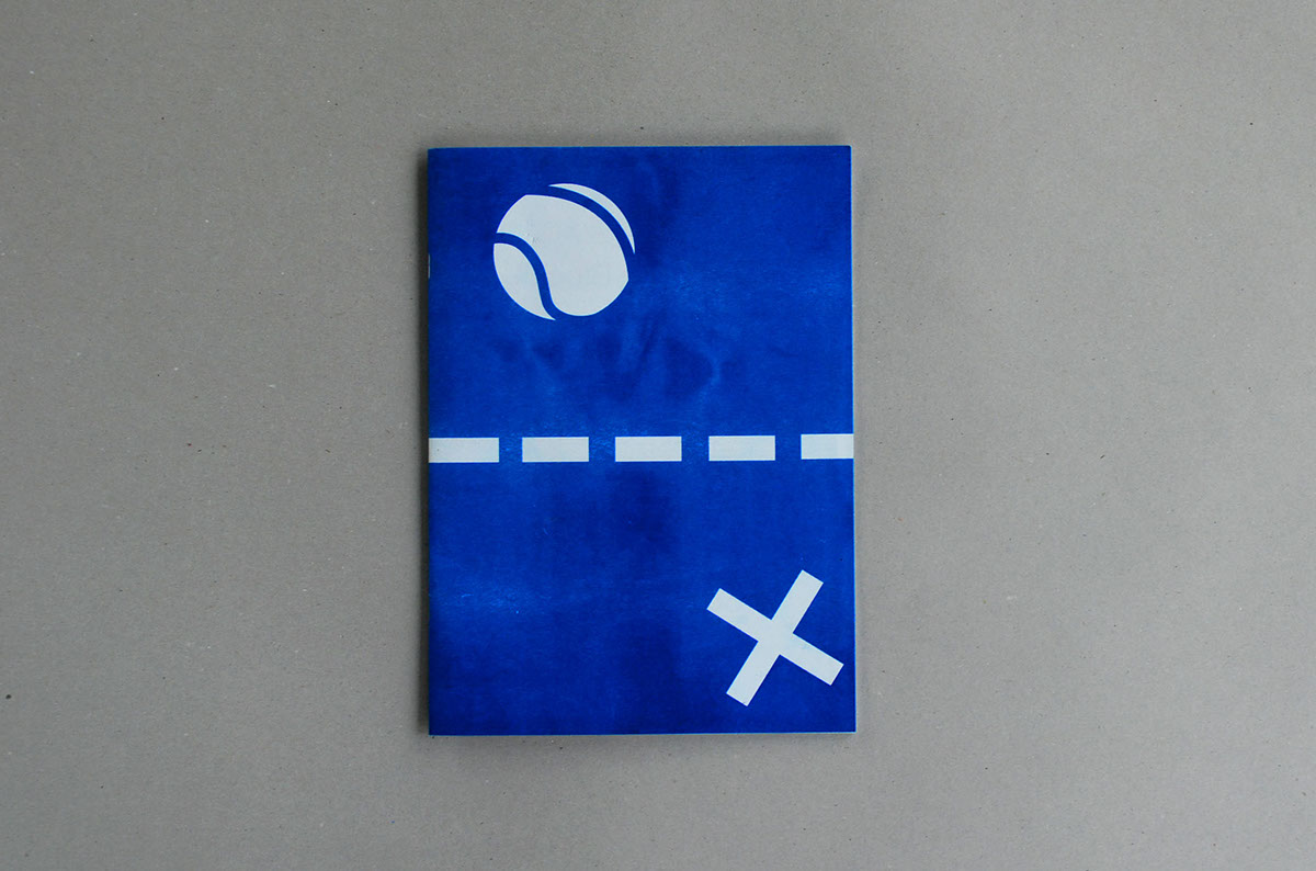 graphic design  print Riso Booklet book OneColor blue sport grid