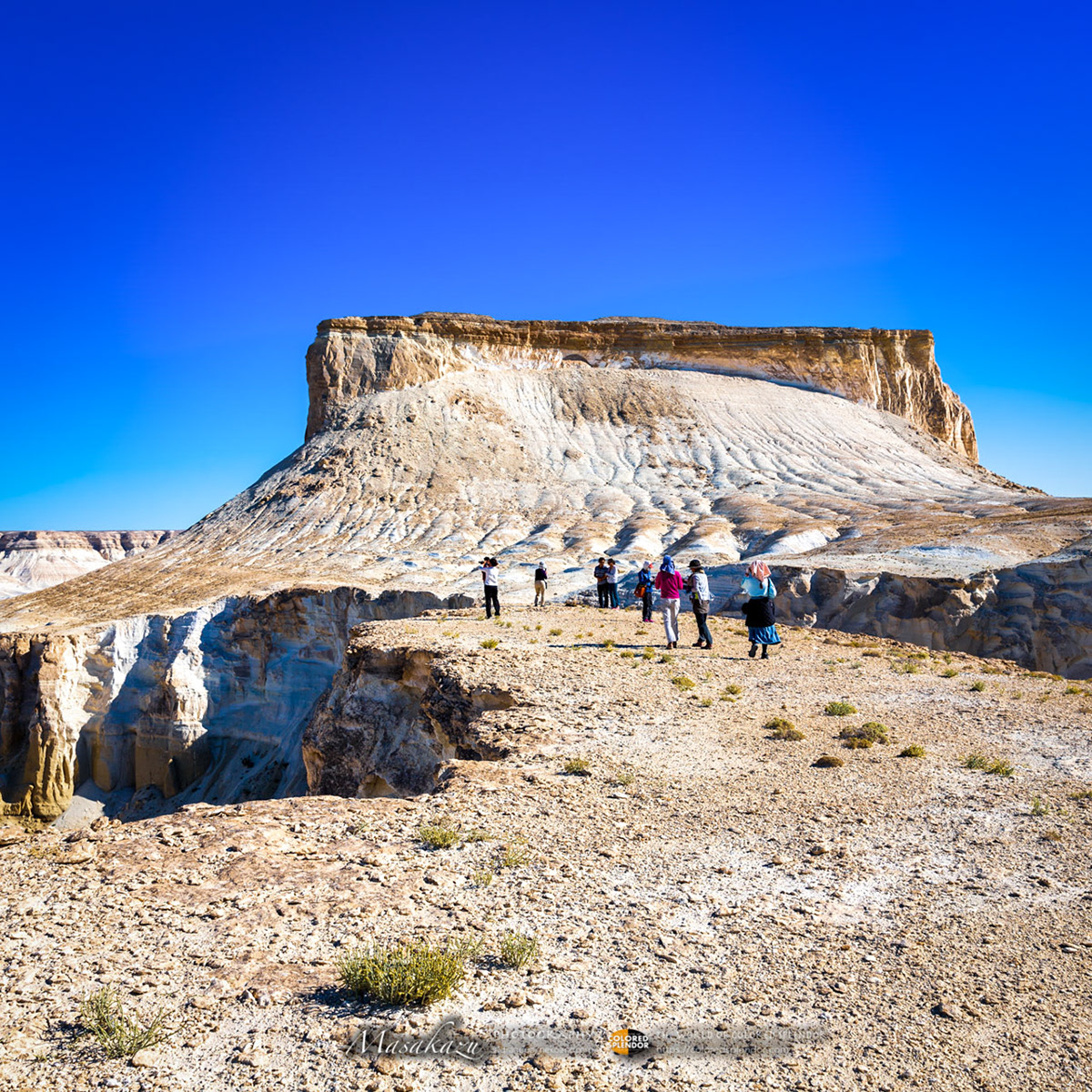 twin towers bozzhira unexplored region yurt mountain chalk canyon Mangystau kazakhstan coloredsplendor