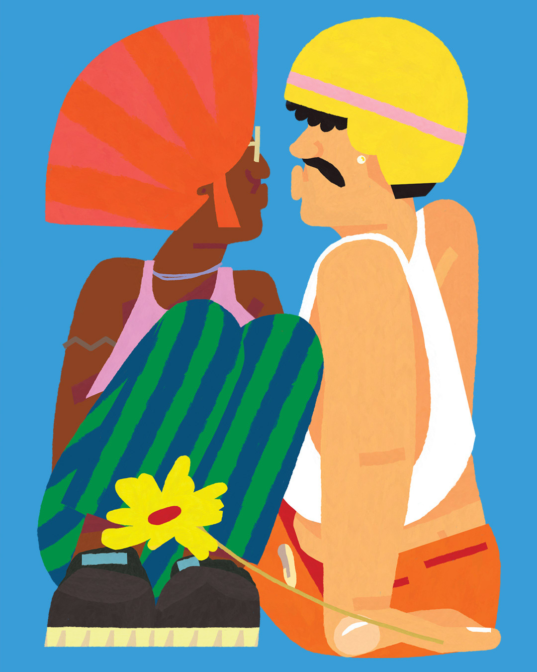Amor de Verano argentina buenos aires Character design  color El Recoleta Love Mural poster print