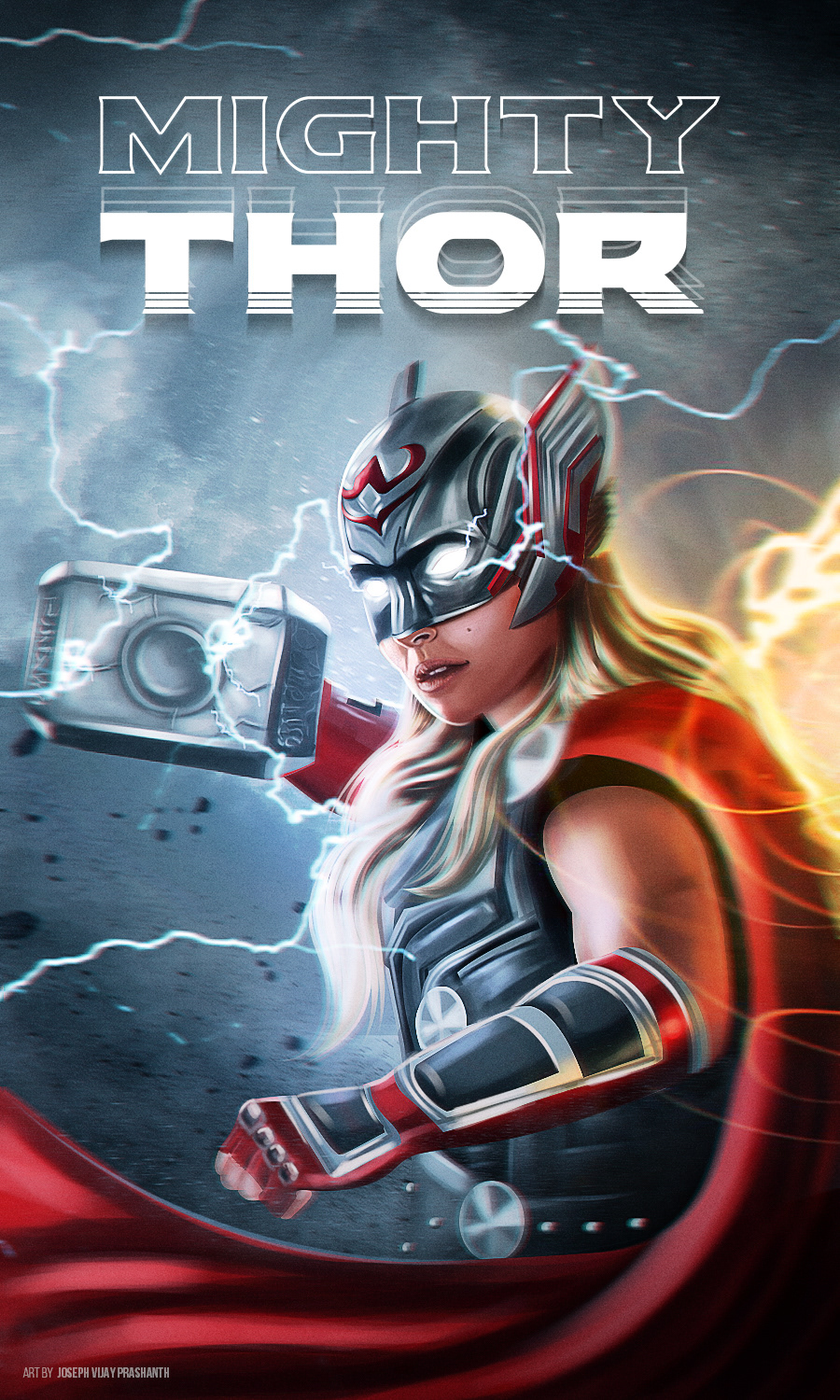 artwork Avengers comics Digital Art  digital illustration ILLUSTRATION  marvel natalie portman Thor thor love and thunder