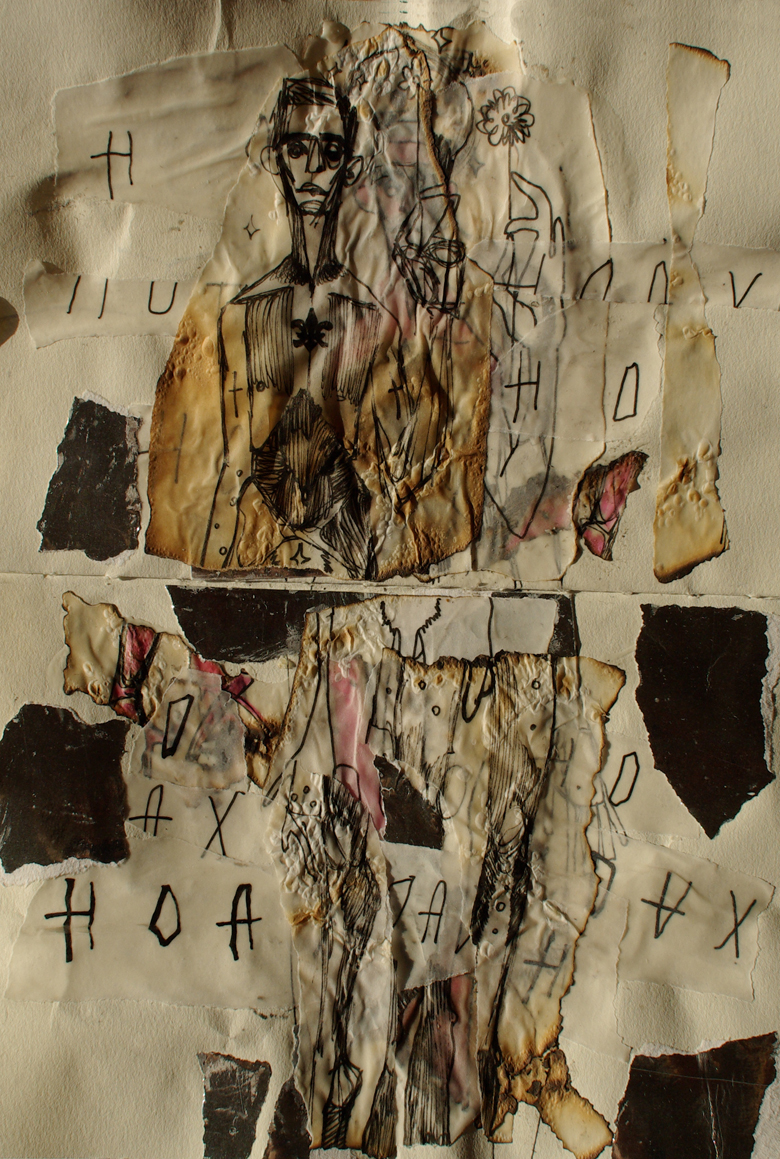 bidzinski hoax clairvoyage collage sketches go ego sketchbook