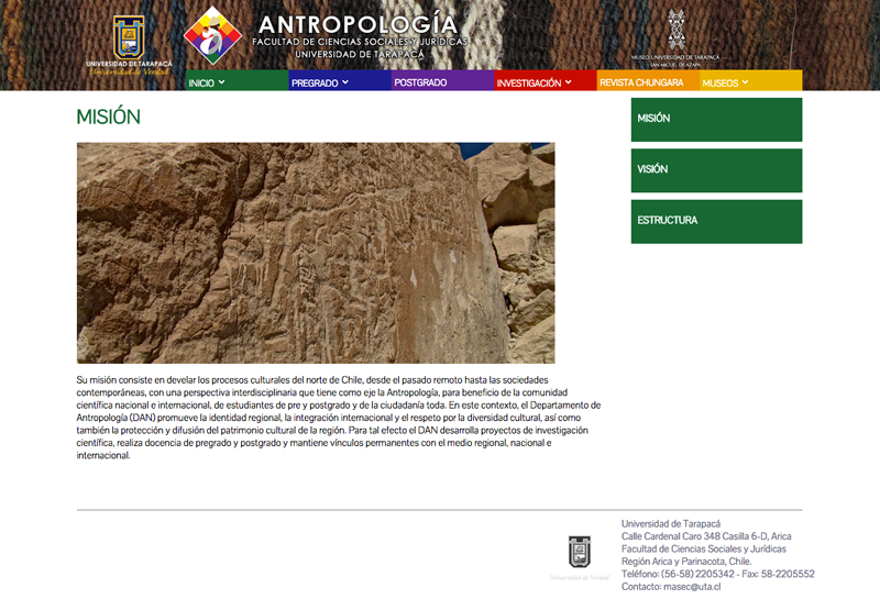 antropologia Website wordpress corporativo logo diseño