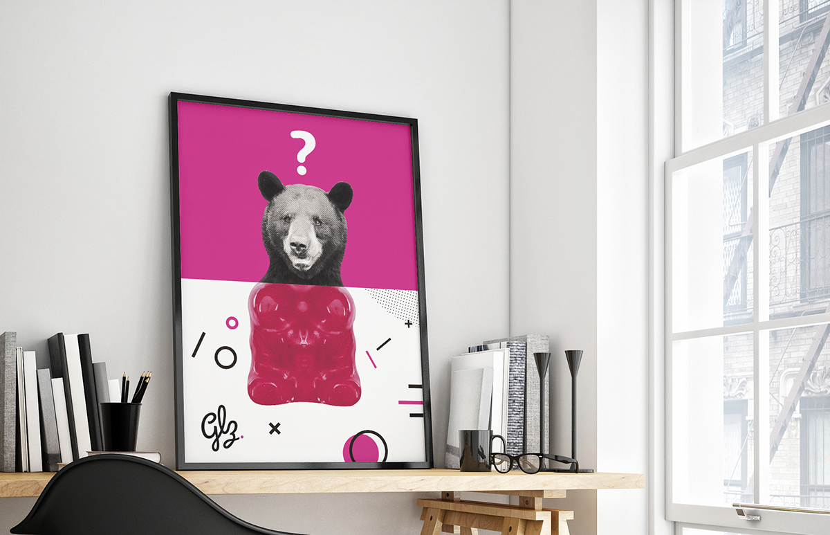 pop posters creative graphic animals cool pattern glucoz agency branding 
