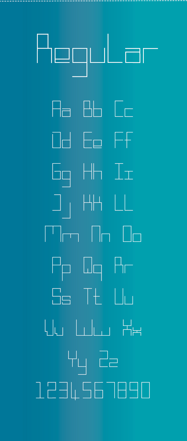 font quadreta square Typeface block slab lettering alphabet weights type light regular bold