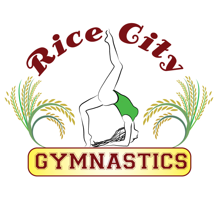 Rice crowley gym gymnastics logo gymnast