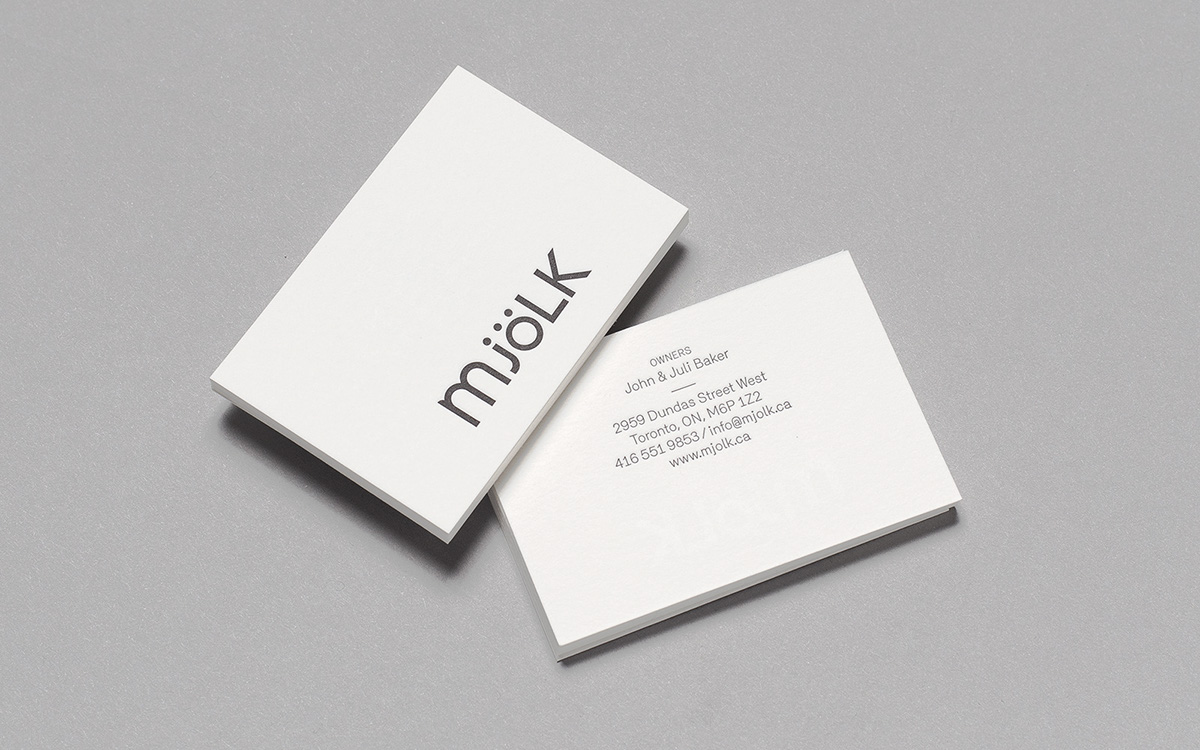 logo identity visual identity wordmark business card Stationery mjölk Retail
